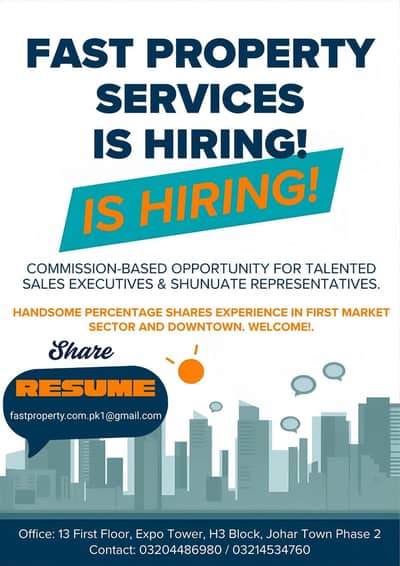 Required staff male female for real estate