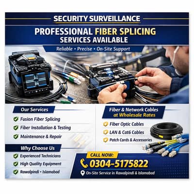 Fiber splicing & installation available