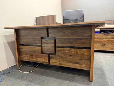 2 office executive tables & 1 side table
