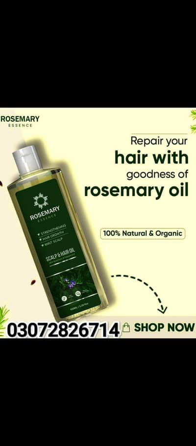 Rosemerry and 9 leaves hair oil