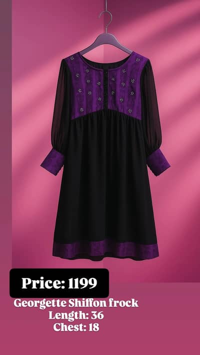 Chiffon Printed frocks