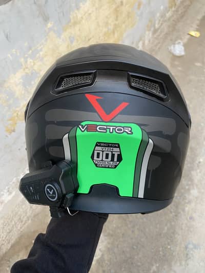 VECTOR DOT CERTIFIED HELMET + BLUETOOTH INTERCOM