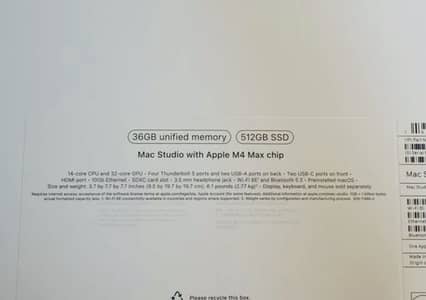 Apple Mac Studio M4 Max 36gb 512gb