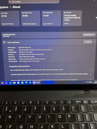Lenovo X1 Nano - i5 11 Gen 16GB 512 SSD QHD Touch Display