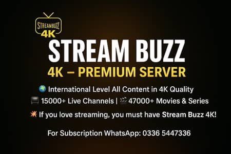 IPTV stream buzz 4k and all servers available