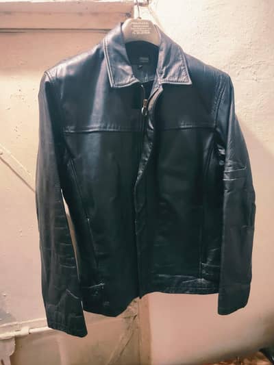 pure leather jacket  no fault all ok size 27 length 44 chest 24 bazo