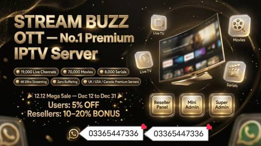 stream buzz oTT and reseller panel available