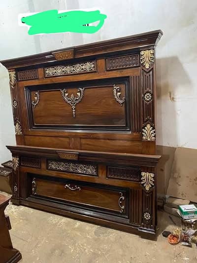 King Size Wooden Bed Set Without Mattress Ready For Sale