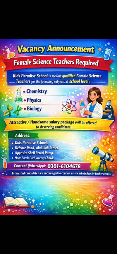 teaching staff required