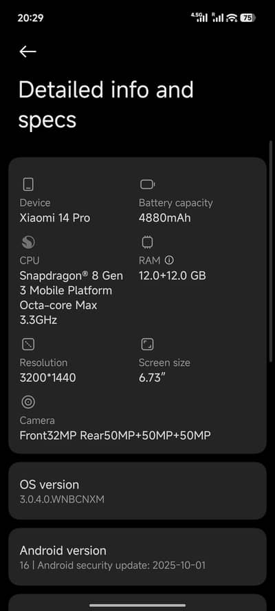 Xiaomi 14 Pro 256GB, 12+12, with free MI watch 2