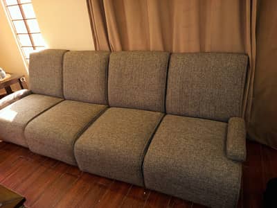 6 Seat Single Sofa  Plus 3 Puffies