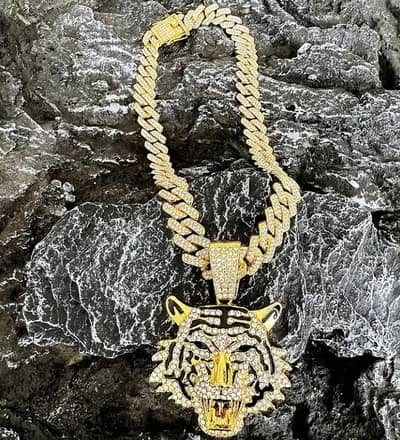 Men Tiger Gold plated Chain