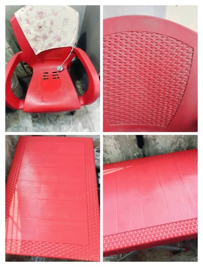 Plastic Table and 5 chairs good Plastic Material