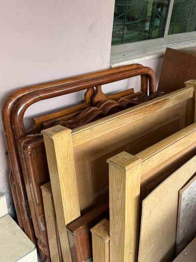 Six single beds (3 pairs)  with excellent condition mattresses