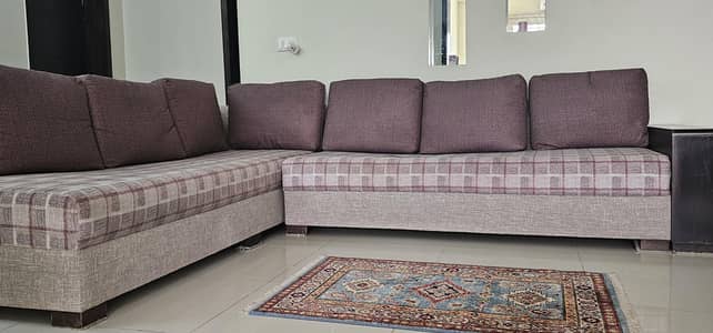 L-Shape Sofa Set for Sale with Cushions