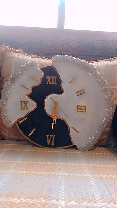 hand made resin wall clock