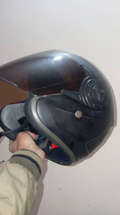 RT Primax Full Face Helmet – Black | Tinted Visor | Good Condition