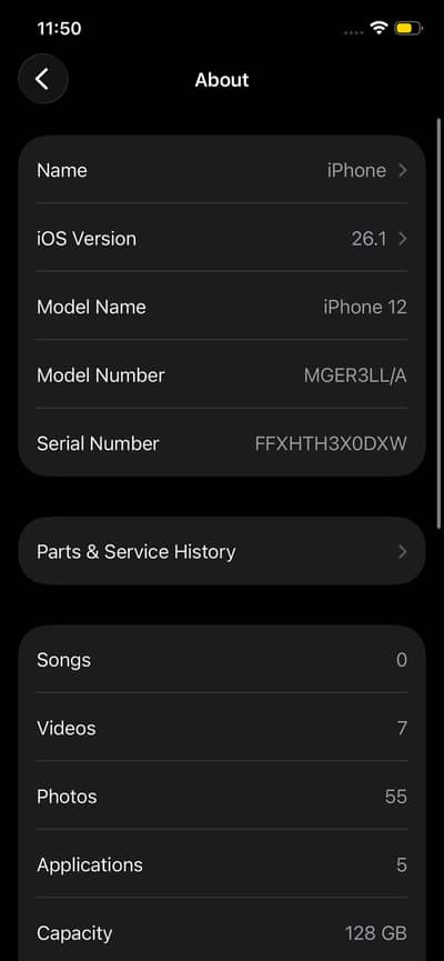 Apple iPhone 12 LLA model