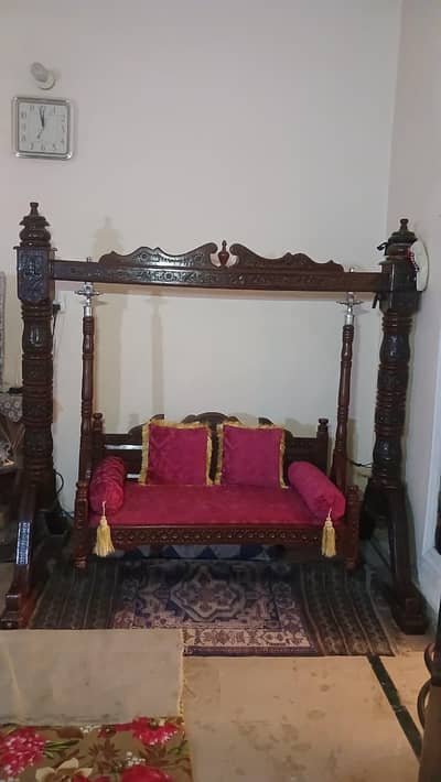 Hand crafted Wooden Swing | Palki jhula