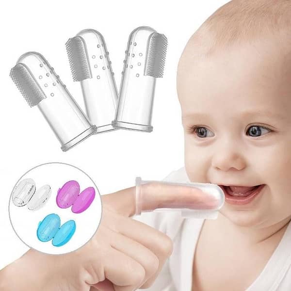 Silicone toothbrush + box | Baby Finger Toothbrush, Children Teeth, Baby Soft Silicone Teeth Cleaning, Rubber Toothbrush