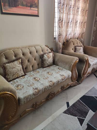 7seater sofa set with wooden table