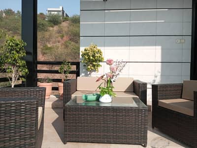 4 Seater Rattan Sofa Chair with Center Table