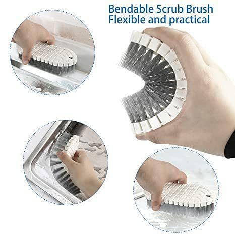 Kitchen Brush, Dish Brush, Kitchen Cleaning Washing Sink Basin Floor Bendable Brush Bathroom Scrubber Tool