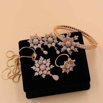 flower set china gold