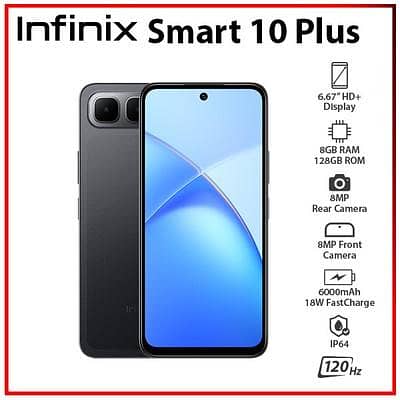 Infinix smart 10 plus 4+4/128 hasil kry pahli kist pr