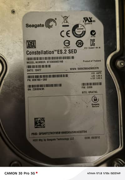 Seagate 2 Tb hard drive for sale