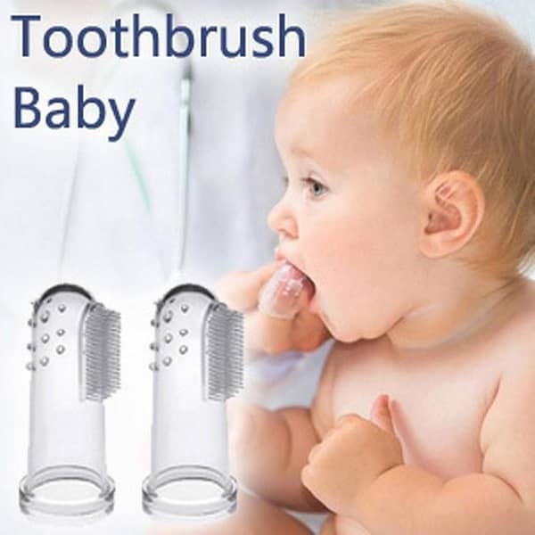 Silicone toothbrush + box | Baby Finger Toothbrush, Children Teeth, Baby Soft Silicone Teeth Cleaning, Rubber Toothbrush