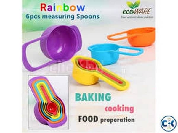 Plastic Colorful Measuring Spoon Measuring Cup 6 pcs Set Multi-Function Spoons Kitchen Tools Set