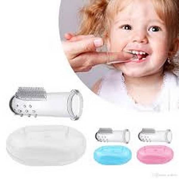 Silicone toothbrush + box | Baby Finger Toothbrush, Children Teeth, Baby Soft Silicone Teeth Cleaning, Rubber Toothbrush