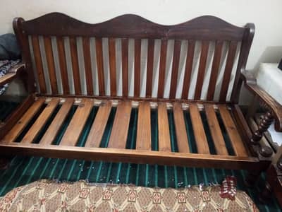 Original Dewdar wood sofa set for sale