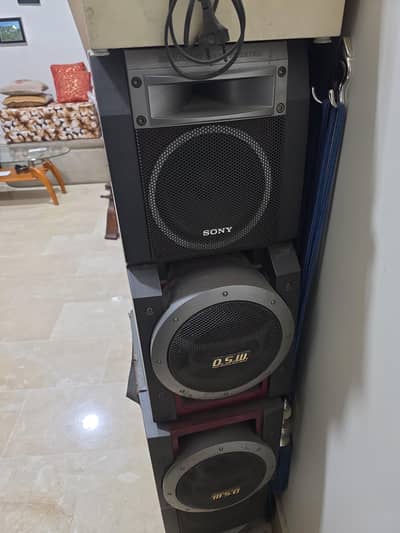Sony Vintage Floor Speakers – Original Japanese – Heavy Wood Cabinets