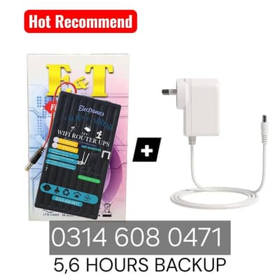 12v router UPS 6 hours battery backup  0314 608 0471