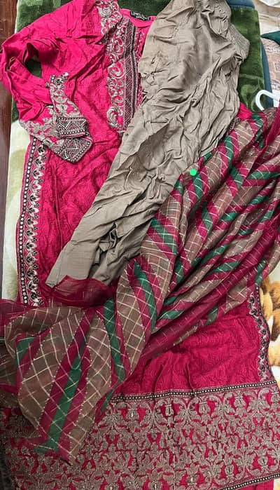 silk 3 pcs party wear