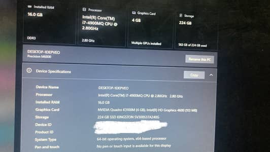 Dell precision m6800 Gaming laptop