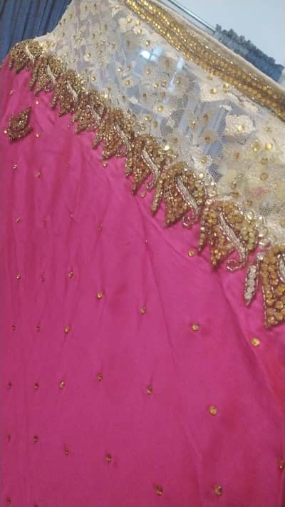 its pure silk saree with hand made embroidery