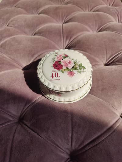Vintage Trinket Box Ruby Anniversary