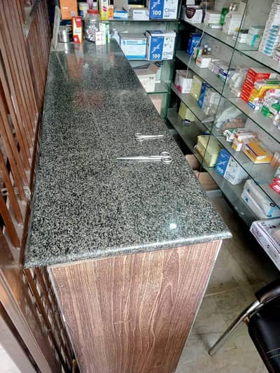 counter front glass top marble and glass racks shop