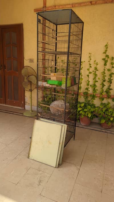 4 portion strong metal cage with trays