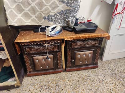 Pure wooden crockery showcase almari, cupboard dressing table