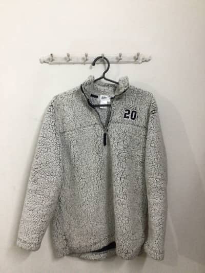 Gray Jostens Sherpa 1/4 zip pullover jacket