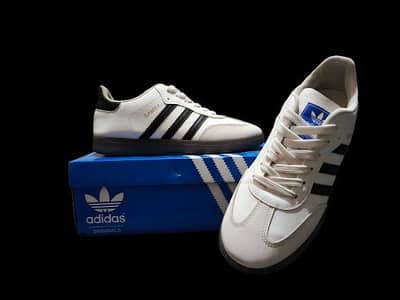 Adidas Samba White with Black Stripes - Size 41