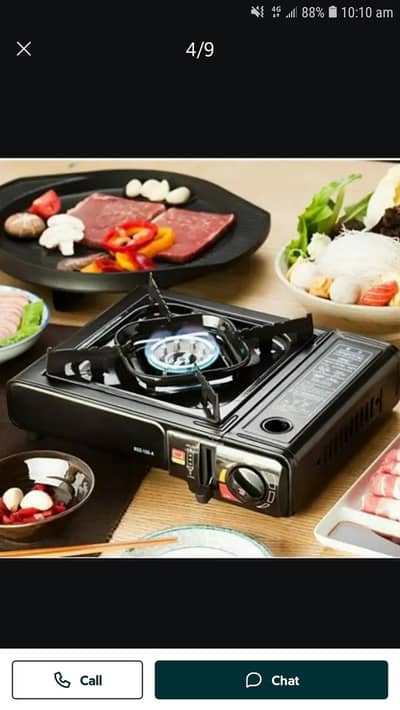 portable stove with cylinder ghar wali gas pe b chalta h
