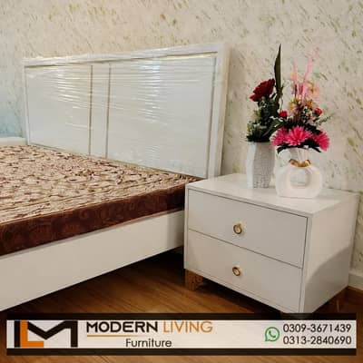 King Bed With 2 side tables best quality in your choice colours