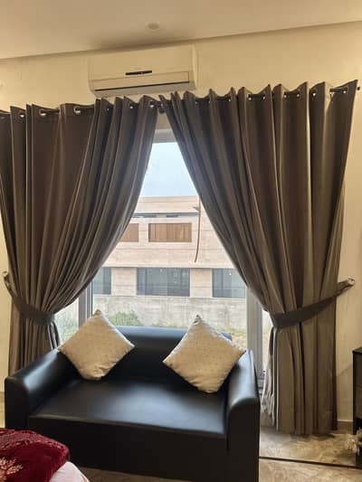 Grey Velvet Curtains – Excellent Condition (9/10)