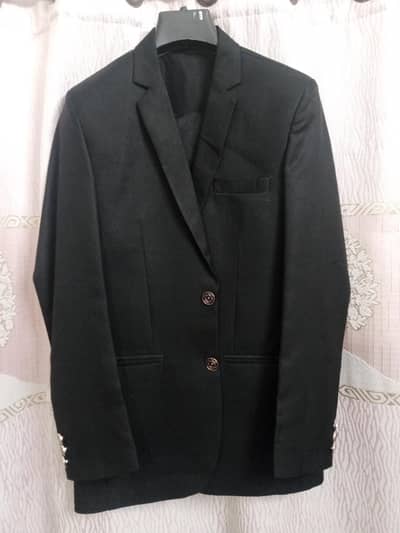 jet black pant coat three piece