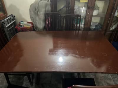 Wooden dining table 6 chairs